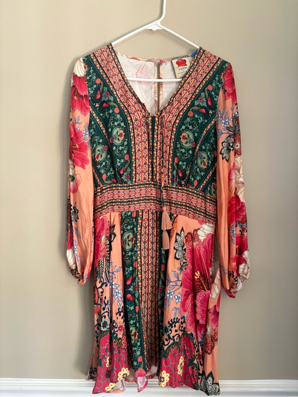 Farm Rio Topanga Mini Dress Sz S bohemian chic colorful - Picture 4 of 6